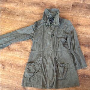 Olive Green Jacket with Pockets